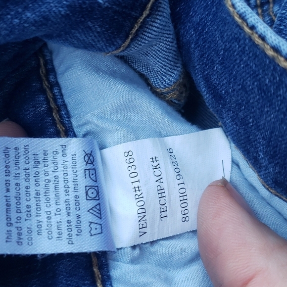 PacSun Dark Blue Distressed High Waisted Jeggings 24 - Picture 13 of 13